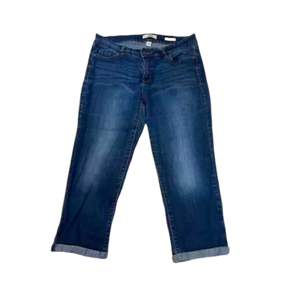Vintage America Dark Wash Boho Crop Jeans